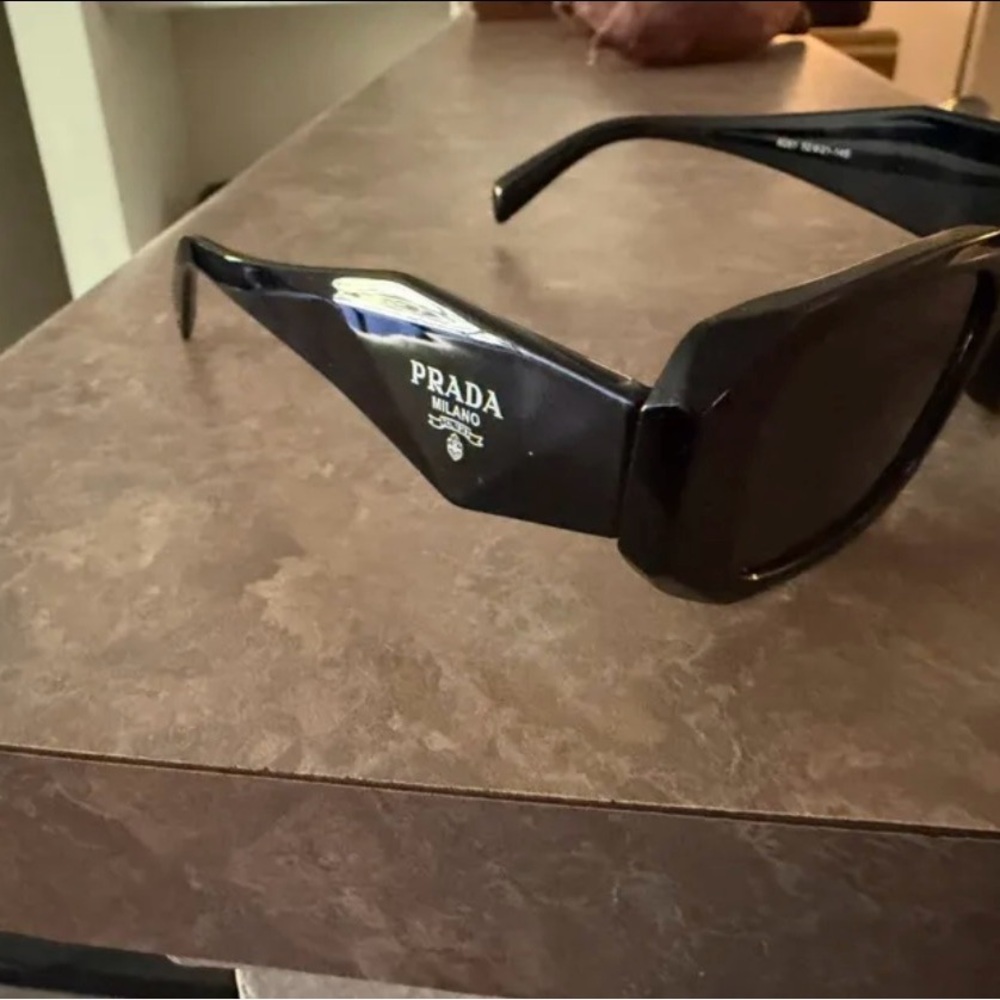 Prada Black Oversized Logo Sunglasses